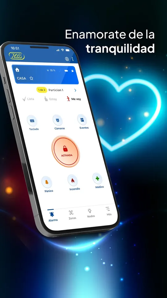 App Mi Alarma X-28 para controlar el sistema desde el celular