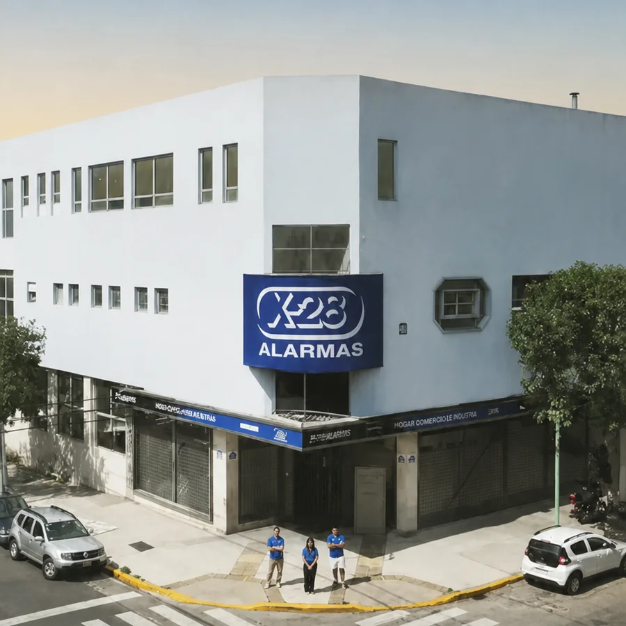 Sede de X-28 Alarmas, empresa argentina de seguridad electrónica